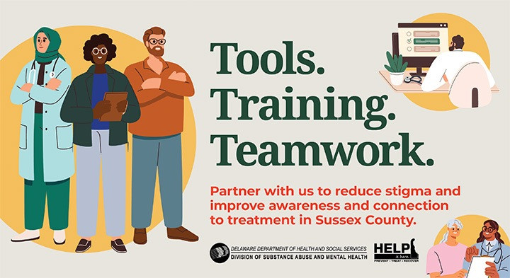 A postcard promoting primary care partnerships